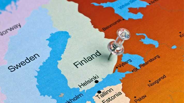 フィンランドの地図