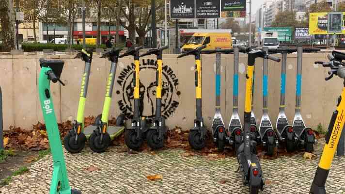 リスボンの電動キックボード