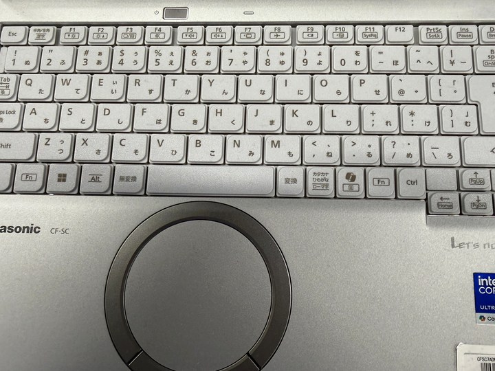 レッツノートSC7のキーボードと円形ホイールパッド