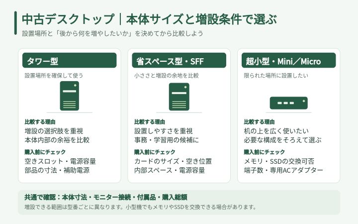 楽天市場で中古デスクトップパソコンを選ぶときのチェックポイント