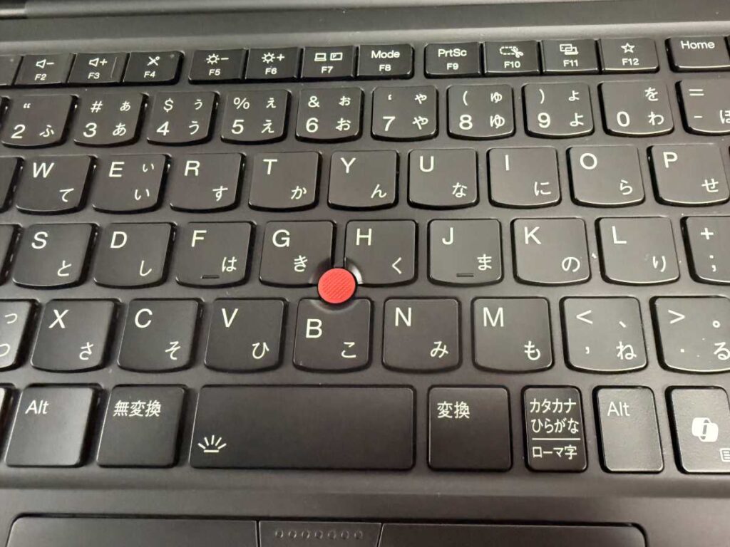 ThinkPad X1 Carbon Gen 13 Aura Edition TrackPoint周辺
