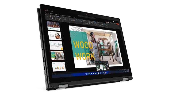 ThinkPad L13 Yoga Gen 3をタブレットの形にした状態
